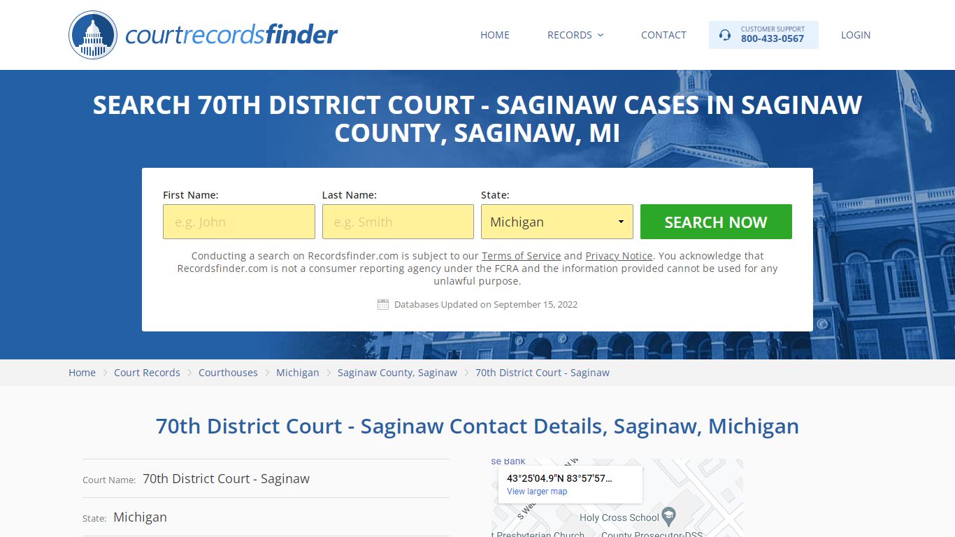 70th District Court - Saginaw Case Search - RecordsFinder